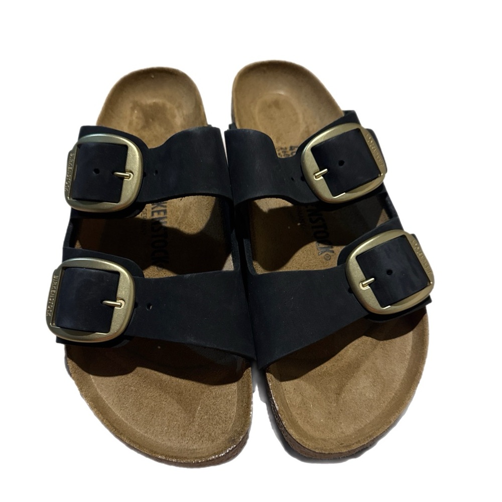 Birkenstock Big Buckle Black Sandals. 40 EU, 9-9.5 US